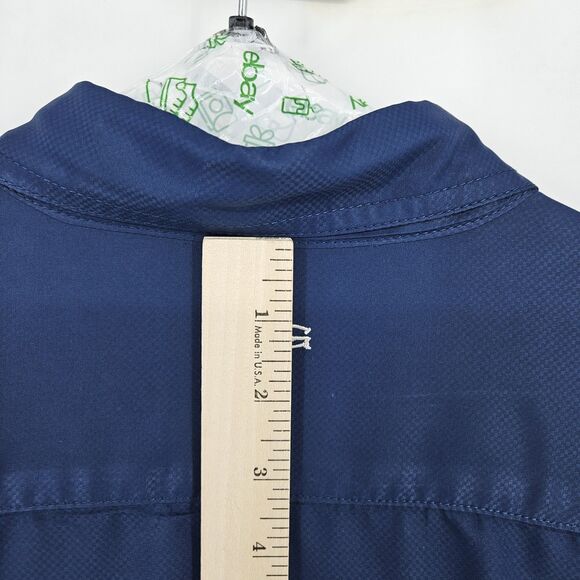 GameGuard Shirt Mens 2X 1024 Caviar Pockets Long Sleeve Blue Button‎ Up FLAWS - Picture 8 of 13